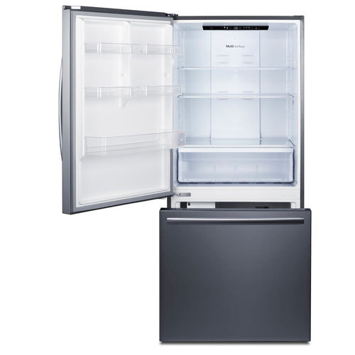 Summit 31" Wide Bottom Freezer Refrigerator with Icemaker (FFBF179SSIMLHD) view 3