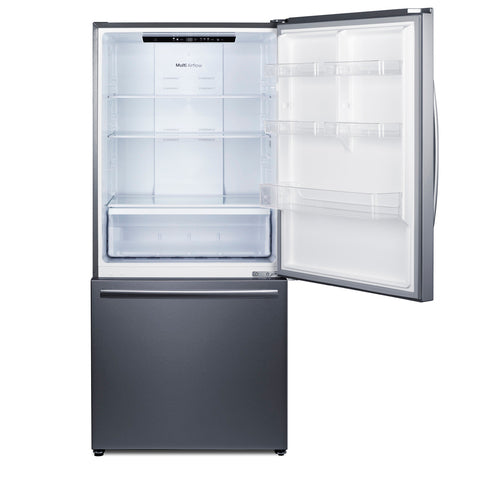Summit 31" Wide Bottom Freezer Refrigerator with Icemaker (FFBF179SSIM) view 4