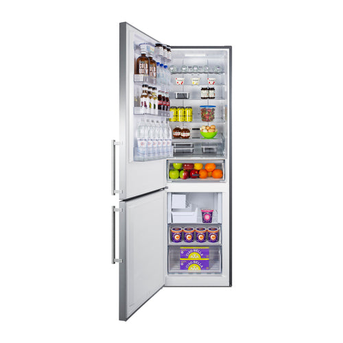 Summit 24" Wide Bottom Freezer Refrigerator With Icemaker (FFBF181ES2IMLHD) view 2