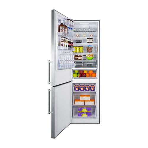 Summit 24" Wide Bottom Freezer Refrigerator (FFBF181ES2LHD) view 4