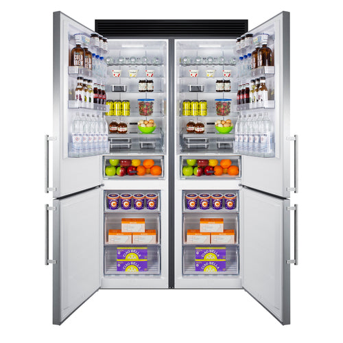 Summit 48" Wide Bottom Freezer Refrigerator Set (FFBF181ES2KIT48) view 3
