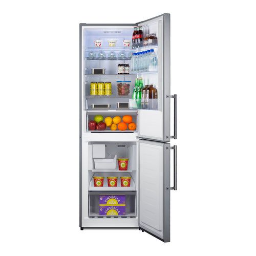 Summit 24" Wide Bottom Freezer Refrigerator with Icemaker (FFBF235PLIM)