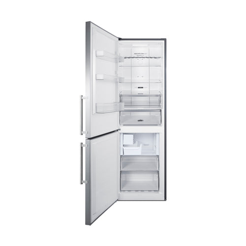 Summit 24" Wide Bottom Freezer Refrigerator with Icemaker (FFBF249SS2IMLHD)