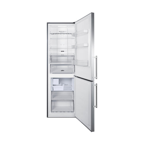 Summit 24" Wide Bottom Freezer Refrigerator with Icemaker (FFBF249SS2IM)