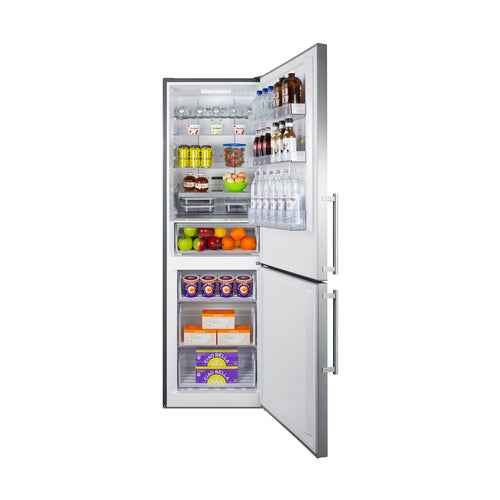 Summit 24" Wide Bottom Freezer Refrigerator (FFBF249SS2) view 4