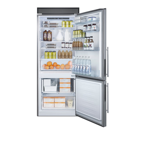 Summit 28" Wide Bottom Freezer Refrigerator (FFBF279SSXIMH72) view 2