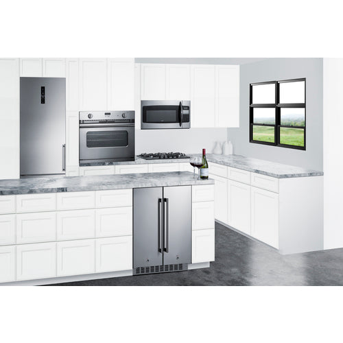 Summit 24" Wide Built-In Refrigerator-Freezer (FFRF24SSCSS) view 2
