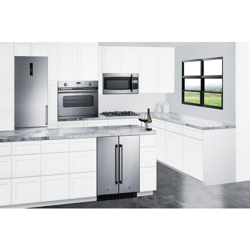 Summit 24" Wide Built-In Refrigerator-Freezer (FFRF24SS) view 2