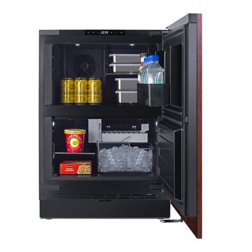 Summit 24" Wide Refrigerator-Freezer with Factory-Installed Icemaker (Panel Not Included) (FFRF5IMPNR) view 4