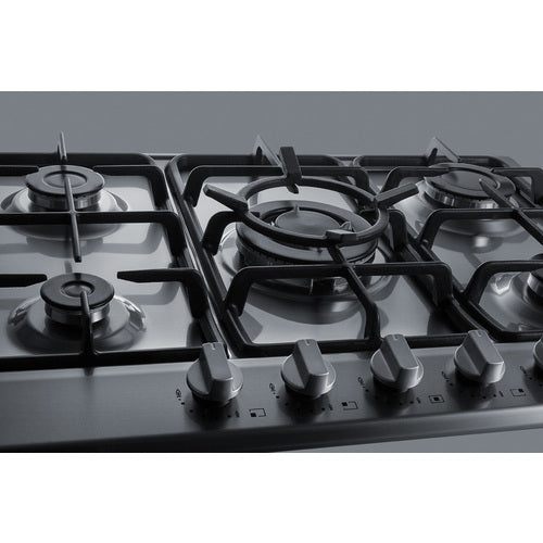 Summit 30" Wide 5-Burner Gas Cooktop (GC527SSTK30) view 2