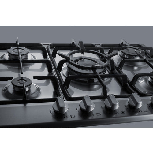 Summit 27" Wide 5-Burner Gas Cooktop (GC527SS) view 4