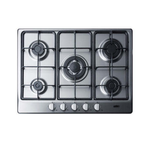 Summit 27" Wide 5-Burner Gas Cooktop (GC527SS)