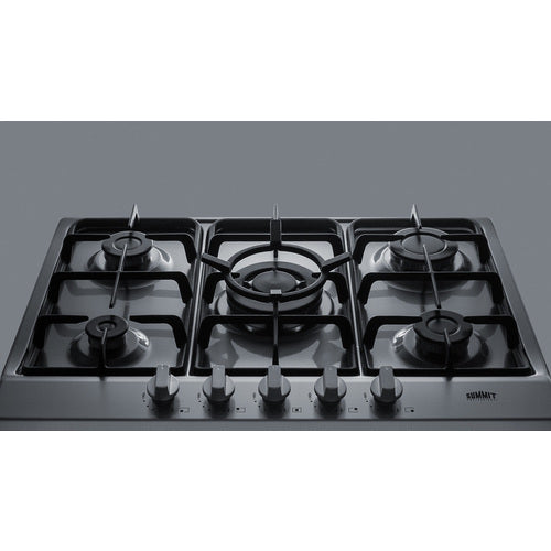 Summit 27" Wide 5-Burner Gas Cooktop (GC527SS) view 6