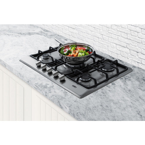 Summit 27" Wide 5-Burner Gas Cooktop (GC527SS) view 2