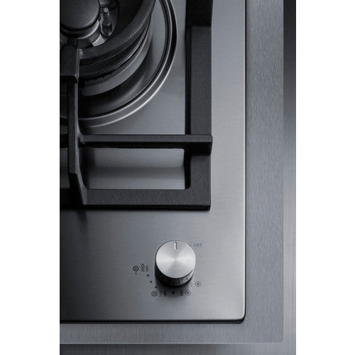 Summit 15" Wide 1-Burner Gas Cooktop In Stainless Steel (GCJ1SSTK15) view 3