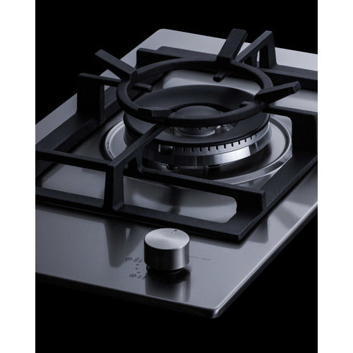 Summit 12" Wide 1-Burner Gas Cooktop In Stainless Steel (GCJ1SS) view 6