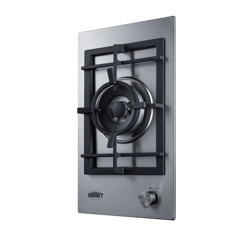 Summit 12" Wide 1-Burner Gas Cooktop In Stainless Steel (GCJ1SS) view 4