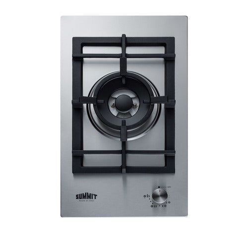 Summit 12" Wide 1-Burner Gas Cooktop In Stainless Steel (GCJ1SS)
