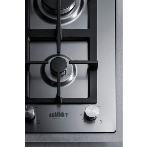 Summit 15" Wide 2-Burner Propane Gas Cooktop In Stainless Steel (GCJ2SSLPTK15) view 5