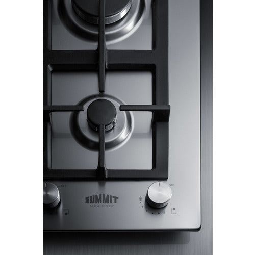 Summit 12" Wide 2-Burner Propane Gas Cooktop In Stainless Steel (GCJ2SSLP) view 5