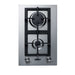 Summit 12" Wide 2-Burner Gas Cooktop In Stainless Steel (GCJ2SS)