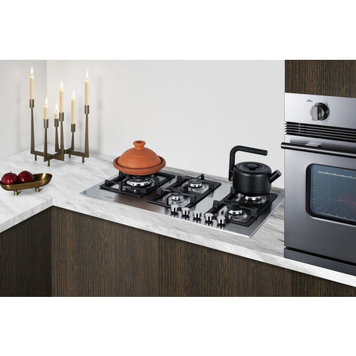 Summit 34" Wide 5-Burner Propane Gas Cooktop In Stainless Steel (GCJ536SSLP) view 4