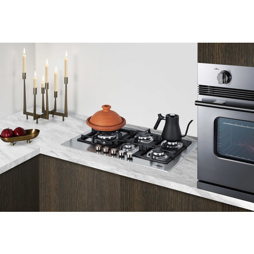 Summit 30" Wide 5-Burner Propane Gas Cooktop In Stainless Steel (GCJ5SSLP) view 5