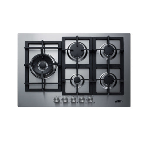 Summit 30" Wide 5-Burner Propane Gas Cooktop In Stainless Steel (GCJ5SSLP)