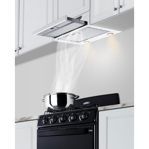 Summit 20" Under Cabinet Ductless Retractable Range Hood (HRTX20W) view 2
