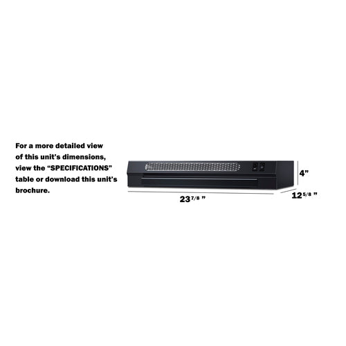 Summit 24" Under Cabinet Ductless Retractable Range Hood (HRTX24B) view 5