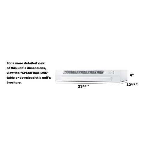 Summit 24" Under Cabinet Ductless Retractable Range Hood (HRTX24W) view 6