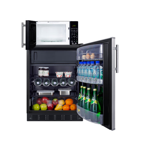 Summit Microwave/Refrigerator-Freezer Combination with Allocator (MRF66BK2SSA) view 6