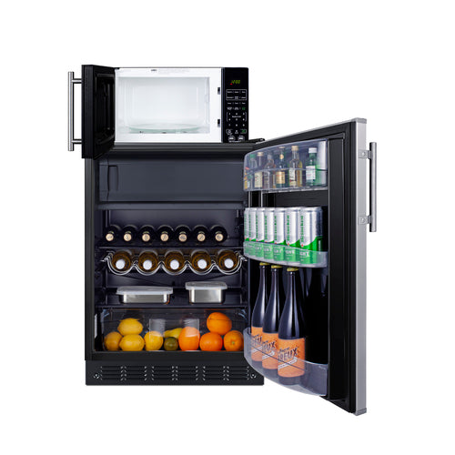 Summit Microwave/Refrigerator-Freezer Combination with Allocator (MRF66BK2SSA) view 5