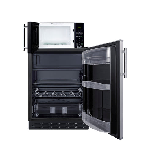 Summit Microwave/Refrigerator-Freezer Combination with Allocator (MRF66BK2SSA) view 3