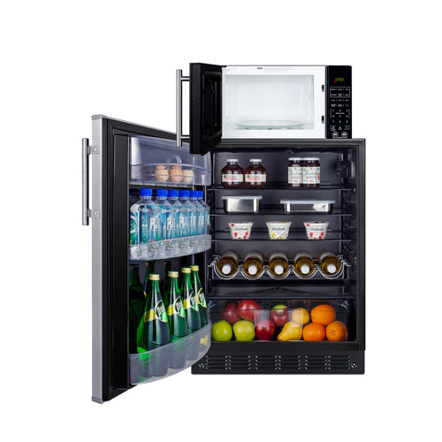 Summit Microwave/Refrigerator Combination with Allocator (MRF6BK2SSALHD) view 5
