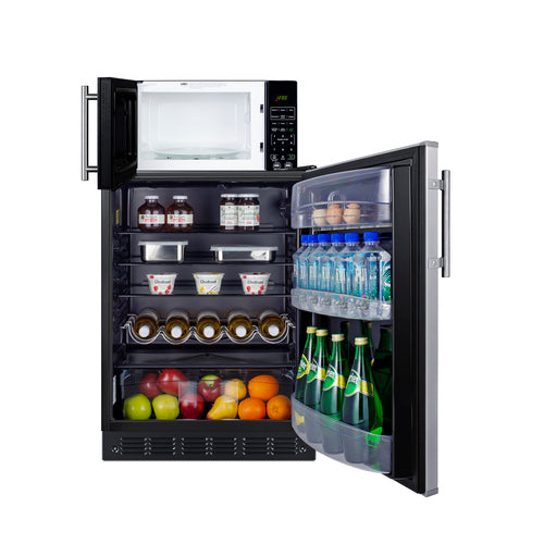 Summit Microwave/Refrigerator Combination with Allocator (MRF6BK2SSA) view 4
