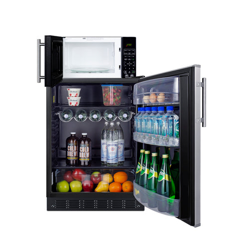 Summit Microwave/Refrigerator Combination with Allocator (MRF6BK2SSA) view 5