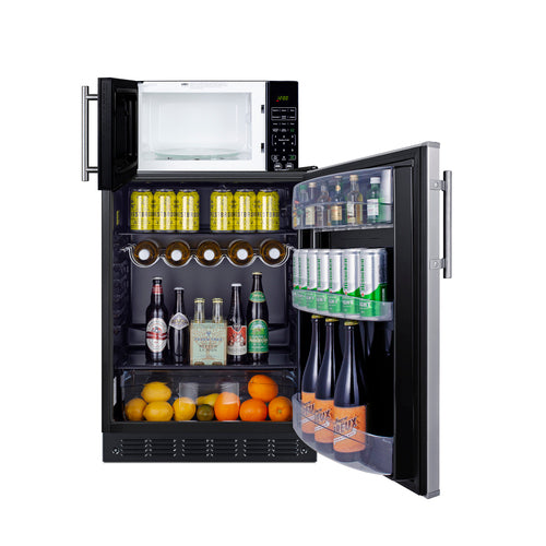 Summit Microwave/Refrigerator Combination with Allocator (MRF6BK2SSA) view 6