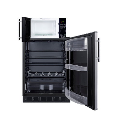 Summit Microwave/Refrigerator Combination with Allocator (MRF6BK2SSA) view 3