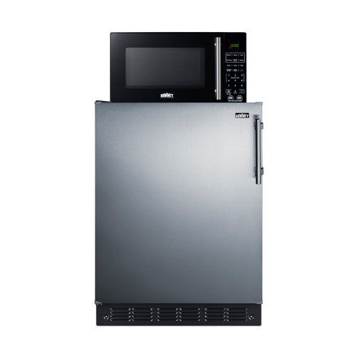 Summit Microwave/Refrigerator Combination with Allocator (MRF708BLSSALHD)