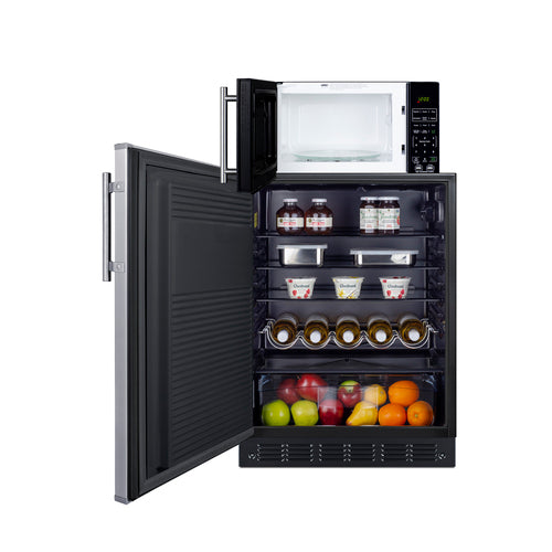 Summit Microwave/Refrigerator Combination with Allocator (MRF708BLSSALHD) view 3