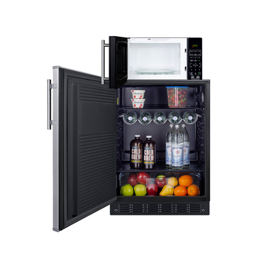 Summit Microwave/Refrigerator Combination with Allocator (MRF708BLSSALHD) view 4