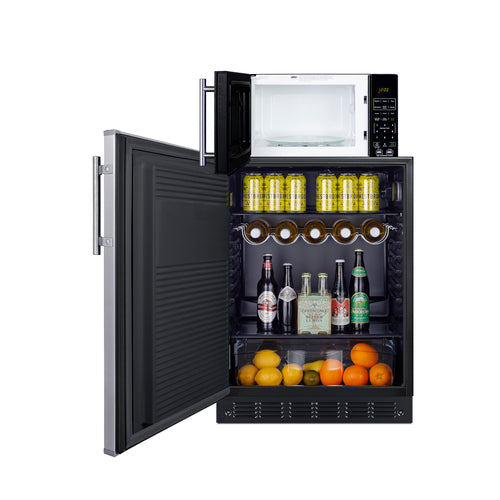 Summit Microwave/Refrigerator Combination with Allocator (MRF708BLSSALHD) view 5