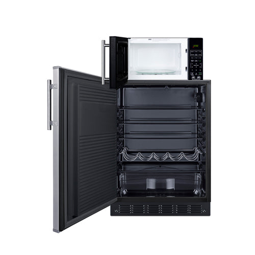 Summit Microwave/Refrigerator Combination with Allocator (MRF708BLSSALHD) view 2