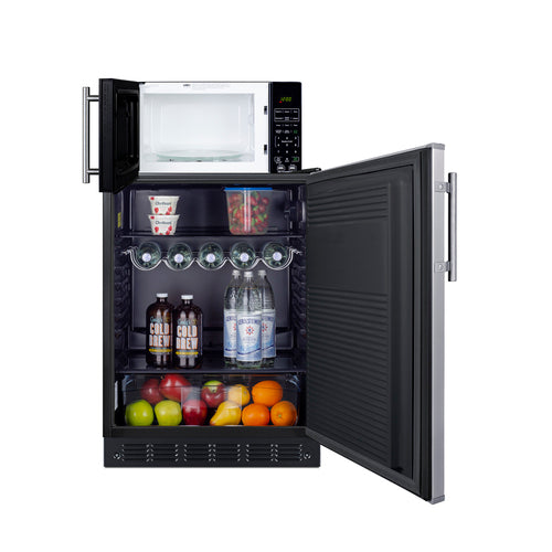 Summit Microwave/Refrigerator Combination with Allocator (MRF708BLSSA) view 6