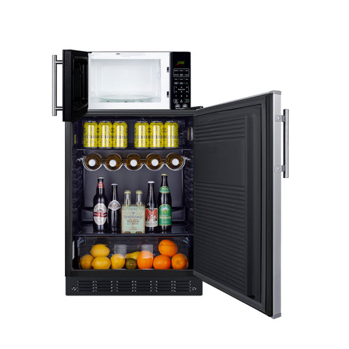 Summit Microwave/Refrigerator Combination with Allocator (MRF708BLSSA) view 5