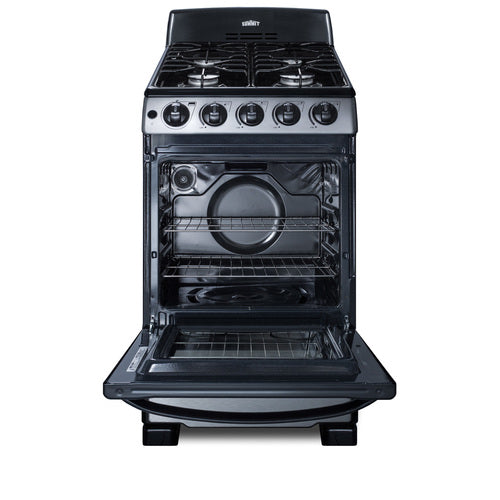 Summit 20" Wide Gas Range (PRO201SS) view 3