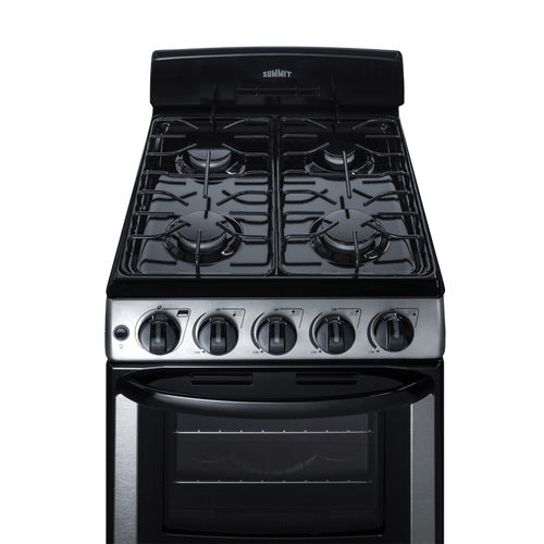 Summit 20" Wide Gas Range (PRO201SS) view 4