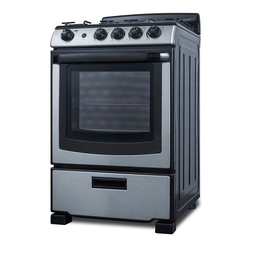 Summit 24" Wide Gas Range (PRO247SS) view 4