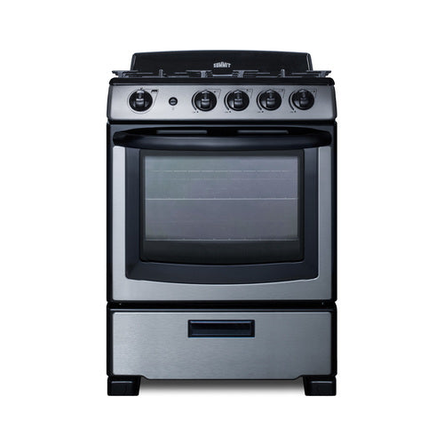 Summit 24" Wide Gas Range (PRO247SS) view 6